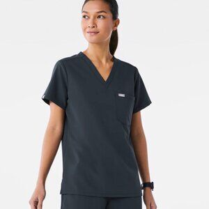 Figs Womens Catarina One Pocket Scrub Top- Dark Harbor NWT